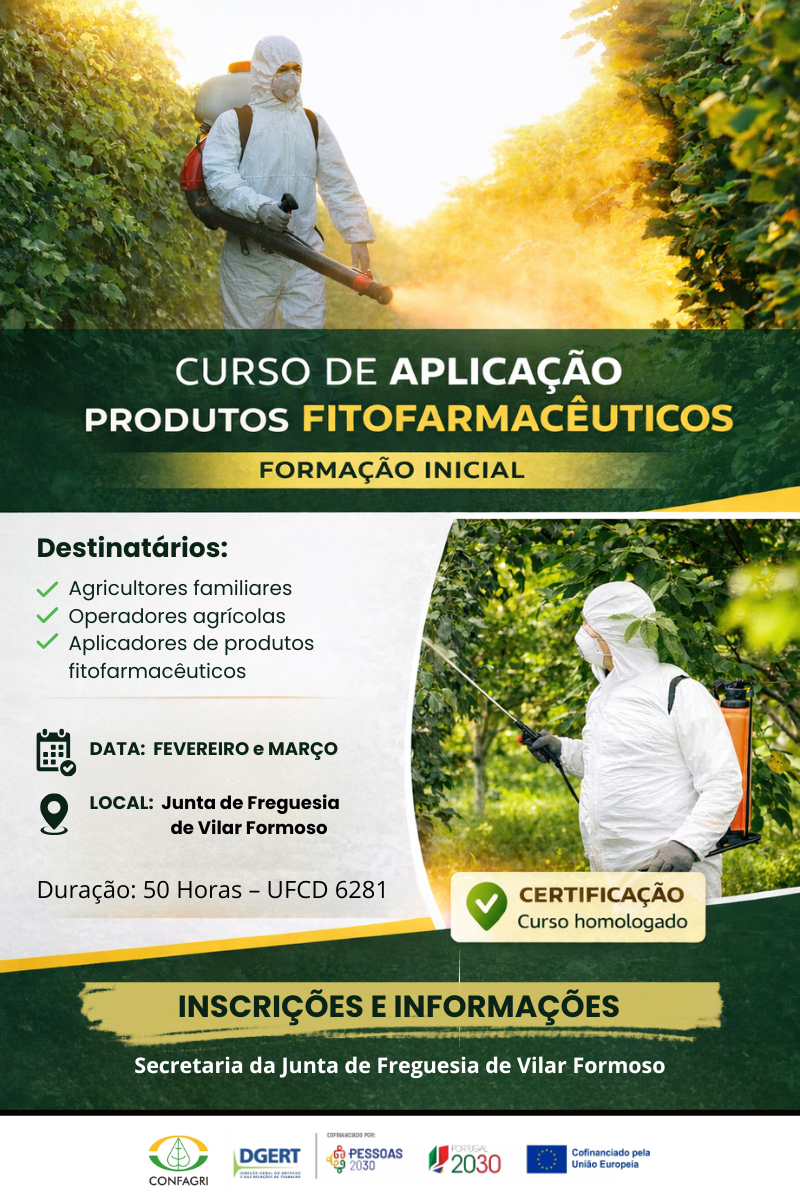 CURSO DE APLICAÇÃO DE PRODUTOS FITOFARMACÊUTICOS – FORMAÇÃO INICIAL
