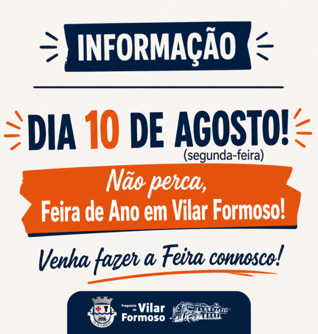 Informação – Feira Anual | 10 Agosto Informação - Feira Anual | 10 Agosto